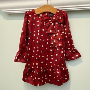 Baby Gap Girls Satin Red Dress (Size 2T)
